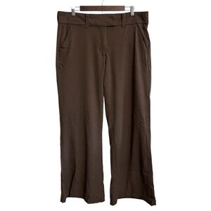 American Eagle pants women's 14 brown baggy flare trouser career office preppy